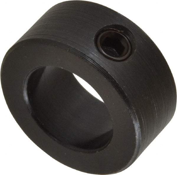 Climax Metal Products - 3/4" Bore, Steel, Set Screw Shaft Collar - 1-1/4" Outside Diam, 9/16" Wide - Americas Tooling