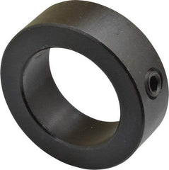 Climax Metal Products - 1-1/2" Bore, Steel, Set Screw Shaft Collar - 2-1/4" Outside Diam, 3/4" Wide - Americas Tooling