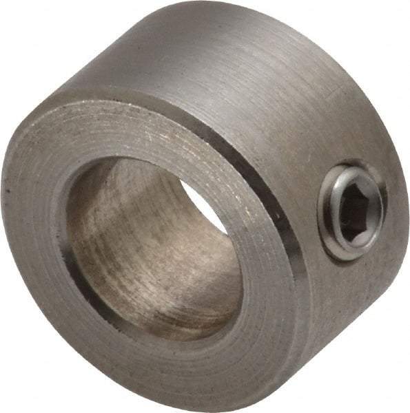 Climax Metal Products - 12mm Bore, Stainless Steel, Set Screw Shaft Collar - 7/8" Outside Diam - Americas Tooling