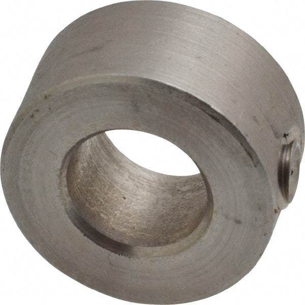 Climax Metal Products - 7/16" Bore, Stainless Steel, Set Screw Shaft Collar - 7/8" Outside Diam, 7/16" Wide - Americas Tooling