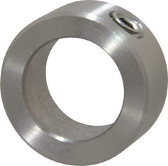 Climax Metal Products - 13/16" Bore, Stainless Steel, Set Screw Shaft Collar - 1-5/16" Outside Diam, 9/16" Wide - Americas Tooling