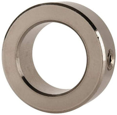 Climax Metal Products - 1-3/8" Bore, Stainless Steel, Set Screw Shaft Collar - 2-1/8" Outside Diam, 3/4" Wide - Americas Tooling