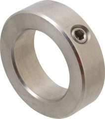 Climax Metal Products - 1-15/16" Bore, Stainless Steel, Set Screw Shaft Collar - 3" Outside Diam, 7/8" Wide - Americas Tooling