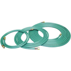 Dynabrade - 8mm ID x 12.7" OD 12' Long Multipurpose Air Hose - Male/Male Ends, 90 Working psi, Green - Americas Tooling