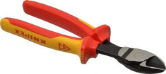 Knipex - 8" OAL, 5/32" Capacity, Diagonal Cutter - 7/8" Jaw Length x 1-1/8" Jaw Width - Americas Tooling