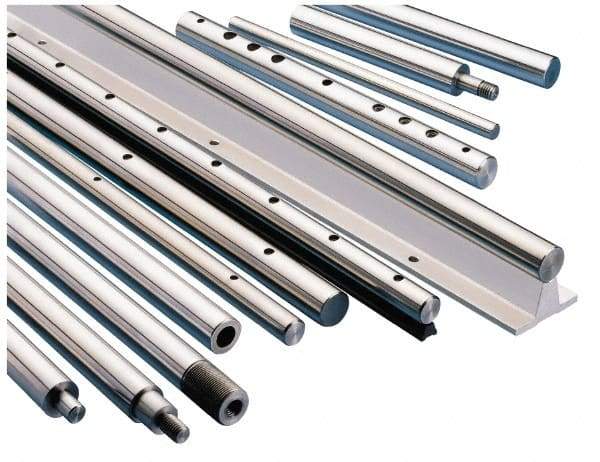 Thomson Industries - 5/8" Diam, 4' Long, Stainless Steel Standard Round Linear Shafting - 50-55C Hardness, .6245/.6240 Tolerance - Americas Tooling