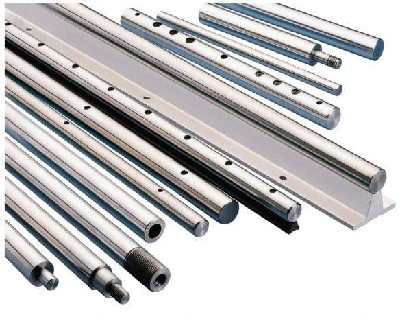 Thomson Industries - 3/8" Diam, 4' Long, Stainless Steel Standard Round Linear Shafting - 50-55C Hardness, .3745/.3740 Tolerance - Americas Tooling