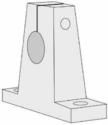 Thomson Industries - 30mm Diam, Malleable Iron Alloy Shaft Support - Plain Shafting - Americas Tooling