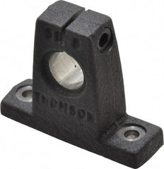 Thomson Industries - 1/2" Diam, Malleable Iron Alloy Shaft Support - Plain Shafting - Americas Tooling