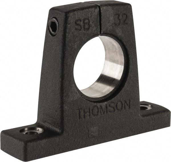 Thomson Industries - 2" Diam, Malleable Iron Alloy Shaft Support - Plain Shafting - Americas Tooling