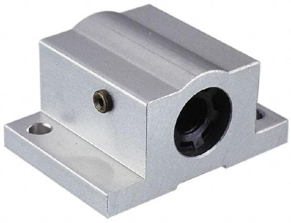 Thomson Industries - 1" Inside Diam, 780/1560 Lbs. Dynamic Capacity, Open Twin Pillow Block Linear Bearing - 2" Overall Height x 3-1/4" Overall Width - Americas Tooling