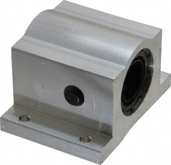 Thomson Industries - 3/4" Inside Diam, 1130/2260 Lbs. Dynamic Capacity, Closed Single Pillow Block Linear Bearing - 1-3/4" Overall Height x 2-3/4" Overall Width - Americas Tooling