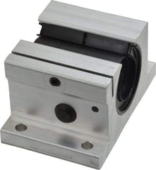 Thomson Industries - 3/4" Inside Diam, 1130/2260 Lbs. Dynamic Capacity, Open Single Pillow Block Linear Bearing - 1.56" Overall Height x 2-3/4" Overall Width - Americas Tooling