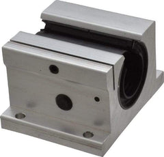 Thomson Industries - 1" Inside Diam, 1900/3800 Lbs. Dynamic Capacity, Open Single Pillow Block Linear Bearing - 2" Overall Height x 3-1/4" Overall Width - Americas Tooling