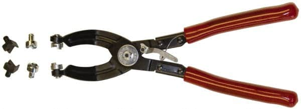 Mag-Mate - 10-1/2" OAL, Hose Clamp Pliers - 45° Jaw, Vinyl Coated Handles - Americas Tooling