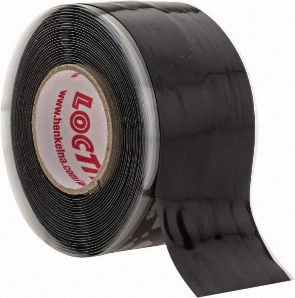 Loctite - 1" x 10', Black Silicone Electrical Tape - 0.5 mil Thick, 400 V/mil Dielectric Strength - Americas Tooling