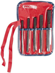 Proto - 5 Piece Cold Chisel Set - 7-1/2" OAL, Steel, Sizes Included 5/16 to 5/8" - Americas Tooling