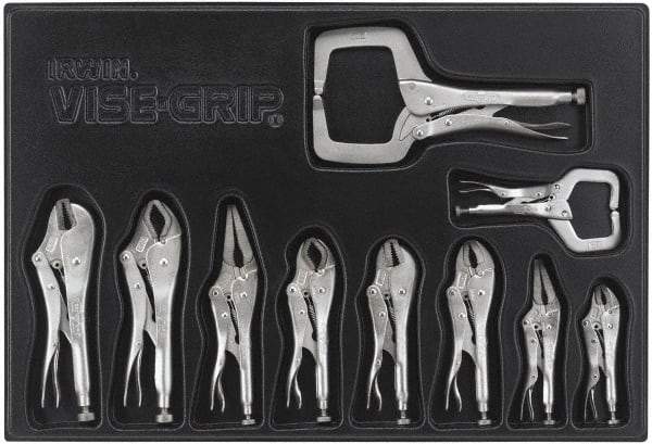 Irwin - 10 Piece Locking Plier Set - Comes in Plastic Tray - Americas Tooling