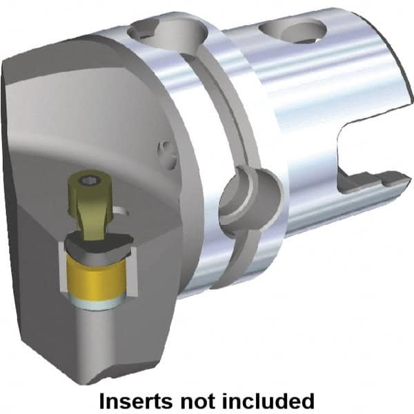 Kennametal - Left Hand Cut, Size KM63, RN.. Insert Compatiblity, Modular Turning & Profiling Cutting Unit Head - 43mm Ctr to Cutting Edge, 60mm Head Length, Through Coolant - Americas Tooling