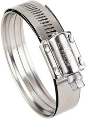 IDEAL TRIDON - SAE Size 425, 3-5/16 to 4" Diam, Stainless Steel Worm Drive Clamp - 5/8" Wide, Material Grade 300/410, Series 38215 - Americas Tooling