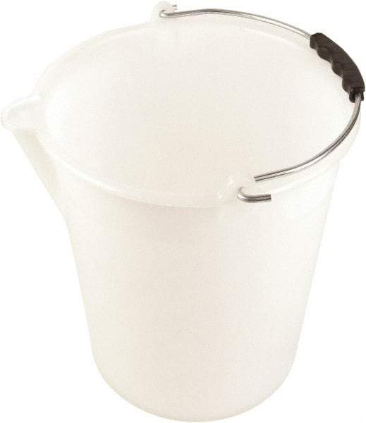 Dynalon Labware - 4-1/2 Gal Translucent Tapered Conical Polyethylene Bucket - 13-3/8" High x 12-3/16" Diam - Americas Tooling