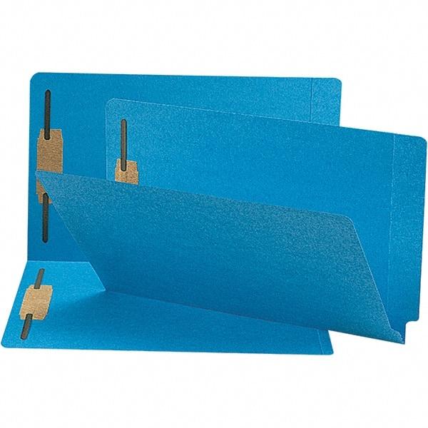 SMEAD - 15-1/4 x 9-1/2", Legal, Blue, File Folders with End Tab - 11 Point Stock, Straight Tab Cut Location - Americas Tooling