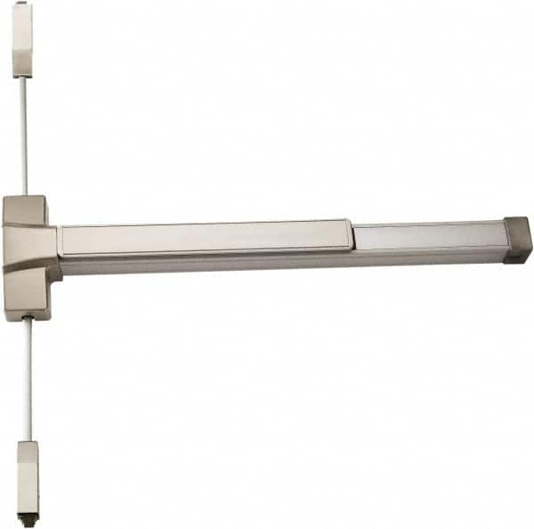 Ability One - Fire Rated, Nonhanded, Heavy Duty Vertical Rod - Satin Stainless Steel Finish - Americas Tooling