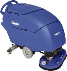 Clarke - 26" Cleaning Width, Battery Powered Floor Scrubber - 0.75 hp, 200 RPM, 23 Gal Tank Capacity - Americas Tooling