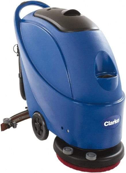 Clarke - 17" Cleaning Width, Electric Floor Scrubber - 1 hp, 150 RPM, 13.2 Gal Tank Capacity - Americas Tooling