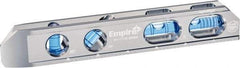 Empire Level - Magnetic 8" Long 4 Vial I-Beam Level - Metal, Silver, 2 Level & 1 Plumb & 1 45° Vials - Americas Tooling