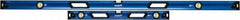 Empire Level - 32" & 78" Long 3 Vial Box Beam Level - Metal, Blue, 1 Level & 2 Plumb Vials - Americas Tooling