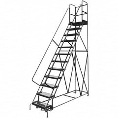 TRI-ARC - Rolling & Wall Mounted Ladders & Platforms Type: Rolling Warehouse Ladder Style: Rolling Platform Ladder - Americas Tooling