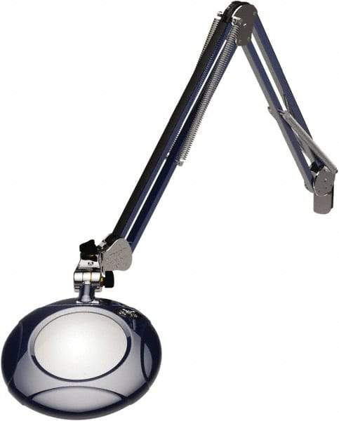 O.C. White - 43 Inch, Spring Suspension, Clamp on, LED, Spectre Blue, Magnifying Task Light - 8 Watt, 7.5 and 15 Volt, 2x Magnification, 5 Inch Long - Americas Tooling