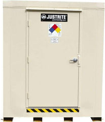 Justrite - 9 Drum, 155 Gal Sump Capacity, Locker - 7.91' Long x 7-1/2' Wide x 8.08' High, Galvanized Steel - Americas Tooling