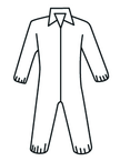 White SMMMS Coverall w/ Zipper Front, Collar, Elastic Wrists & Ankles X-Large - Americas Tooling