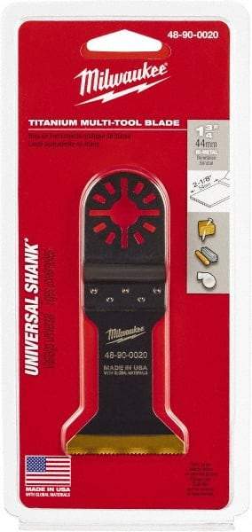 Milwaukee Tool - Rotary Multi-Material Blade - 1-3/4" Cutting Diam, TiAlN Finish, Use with Milwaukee Multi-Tool - Americas Tooling