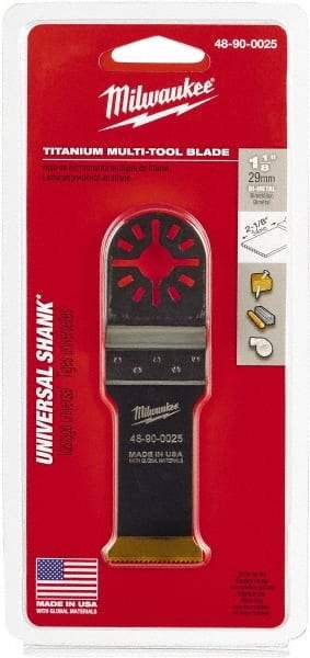 Milwaukee Tool - Rotary Multi-Material Blade - 1-1/8" Cutting Diam, TiAlN Finish, Use with Milwaukee Multi-Tool - Americas Tooling