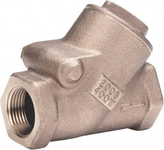 Milwaukee Valve - 1/2" Bronze Check Valve - Check Valve, Threaded (NPT), 400 WOG - Americas Tooling