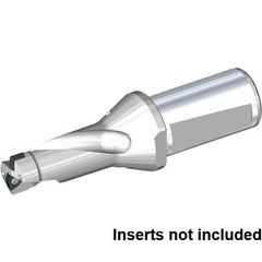 Kennametal - 1.378" Max Drill Depth, 2xD, 0.69" Diam, Indexable Insert Drill - 2 Inserts, 32mm Shank Diam, Whistle Notch Shank - Americas Tooling