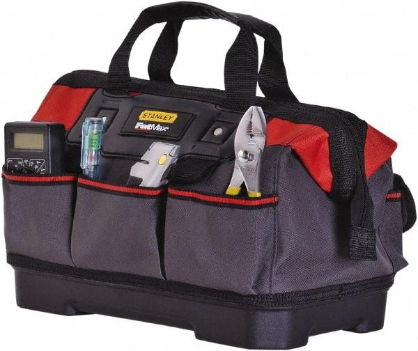 Stanley - Gray Polyester Tool Bag - 14" Wide x 9" Deep x 6.42" High - Americas Tooling