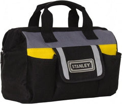 Stanley - Black & Yellow Polyester Tool Bag - 12" Wide x 5" Deep x 10" High - Americas Tooling