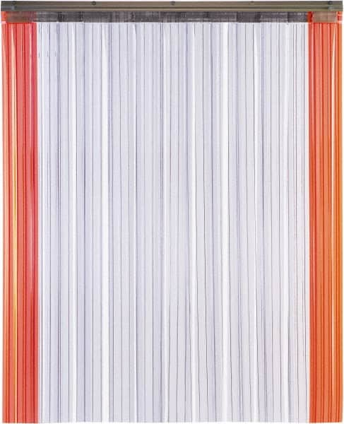 TMI, LLC - 8' Door Width x 8' Door Height PVC Ribbed with Reinforced Bonded Bead (Style) Armor Bond Strip Door Kit - 12" Strip Width x 0.108" Strip Thickness, Clear, 67% Overlap - Americas Tooling