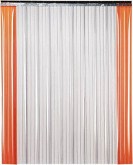 TMI, LLC - 12' Door Width x 12' Door Height PVC Ribbed Strip Door Kit - 12" Strip Width x 0.108" Strip Thickness, Clear, 67% Overlap - Americas Tooling