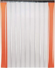 TMI, LLC - 8' Door Width x 8' Door Height PVC Smooth Strip Door Kit - 8" Strip Width x 0.08" Strip Thickness, Clear, 50% Overlap - Americas Tooling