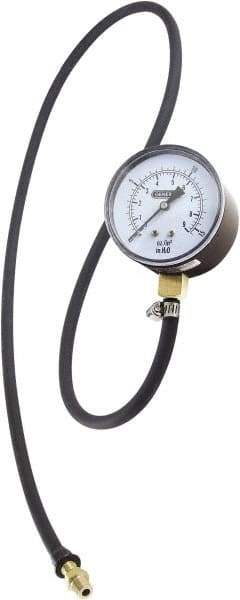 General - 2-1/2" Dial, 3/8 Thread, 0-15 Scale Range, Pressure Gauge - Thread Connection Mount, Accurate to ±1.5% of Full-Scale Range of Scale - Americas Tooling