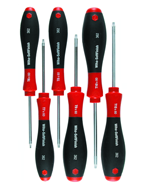 6 Piece - T6; T8; T10; T15; T20; T25mm - Torx SoftFinish® Cushion Grip Screwdriver Set - Americas Tooling