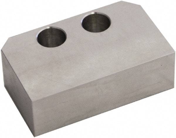 5th Axis - 3" Wide x 1" High x 1.2" Thick, Flat/No Step Vise Jaw - Soft, Steel, Manual Jaw, Compatible with V75100 Vises - Americas Tooling