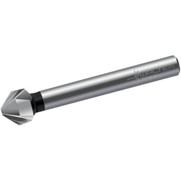 Walter-Titex - 8mm Head Diam, 6mm Shank Diam, 3 Flute 90° High Speed Steel Countersink - Americas Tooling