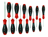 12 Piece - T5; T6; T7; T8; T9; T10; T15; T20; T25; T27; T30; T40 - Torx SoftFinish® Cushion Grip Screwdriver Set - Americas Tooling