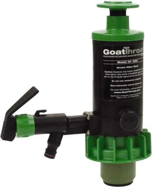 GoatThroat Pumps - 3/8" Outlet, 4 GPM, Polypropylene Hand Operated Transfer Pump - 56" OAL, For up to 55 Gal Drums, For Biodiesel, Lightweight Synthetic Oils, Pesticides, Solvents, Acids & Other Corrosive Chemicals - Americas Tooling